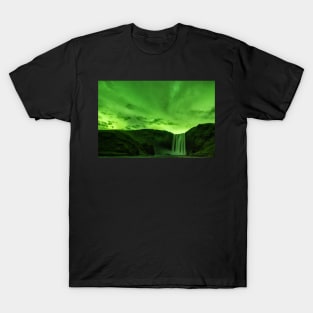 When Skógafoss Turned Green T-Shirt